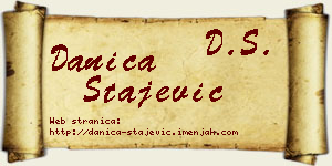 Danica Stajević vizit kartica